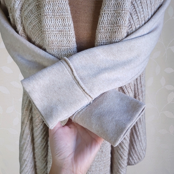Anthropologie Angora Blend Knit Open Front Waterfall Cardigan Saturday Sunday - Picture 6 of 15